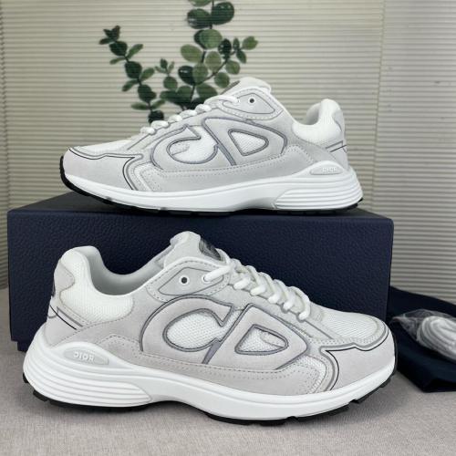 DIOR B30 Suede Low top Casual Shoes Unisex White