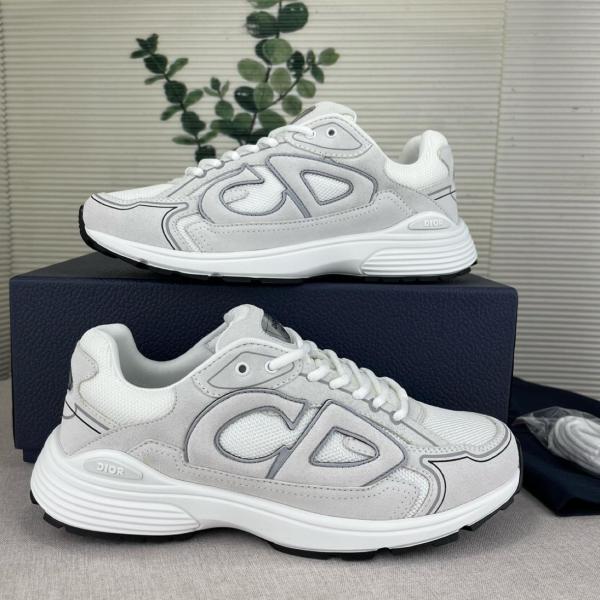 DIOR B30 Suede Low top Casual Shoes Unisex White