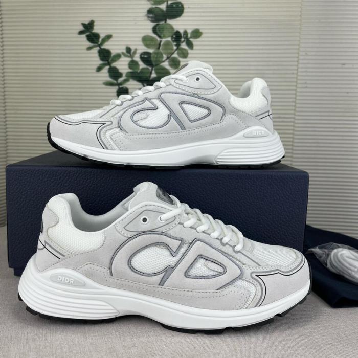 DIOR B30 Suede Low top Casual Shoes Unisex White