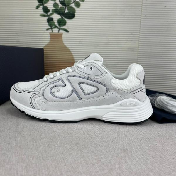 DIOR B30 Suede Low top Casual Shoes Unisex White