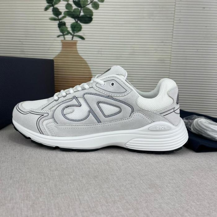 DIOR B30 Suede Low top Casual Shoes Unisex White
