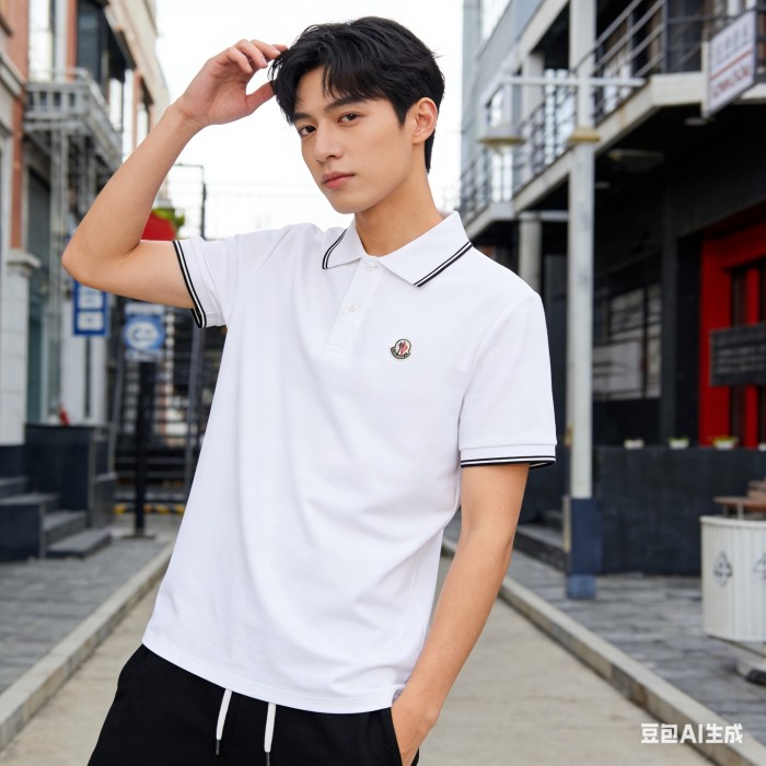 Moncler Logo Patch Polo Shirt