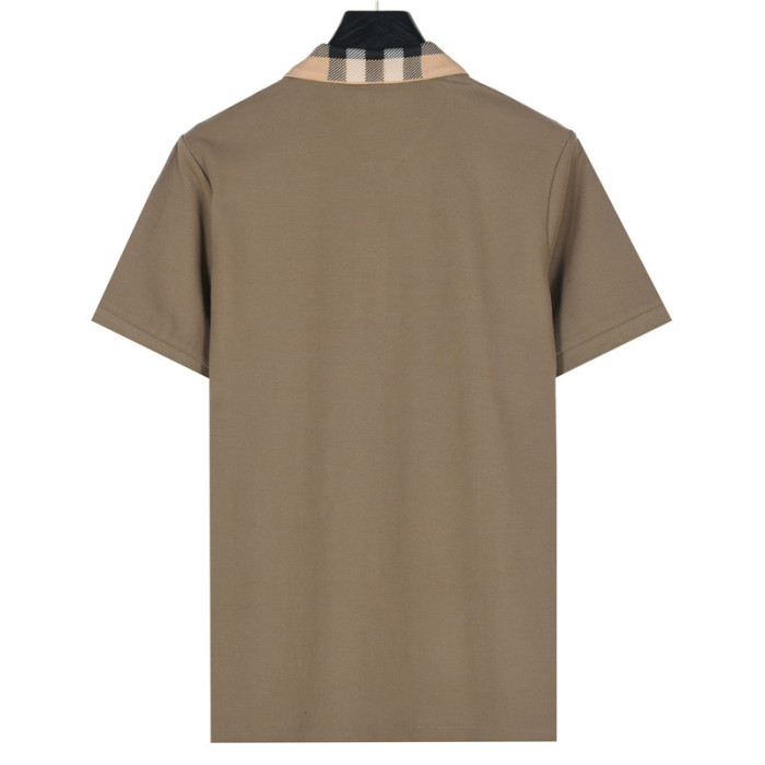 Burberry checkered-collar cotton polo shirt