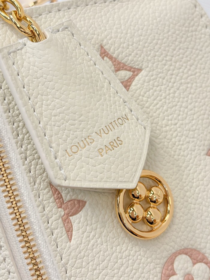  LOUIS VUITTON POCHETTE MÉTIS EAST WEST Cow Leather Shoulder Bag, Crossbody Bag, Handbag Women's White & Pink M27575 size 21.5*6*13.5cm