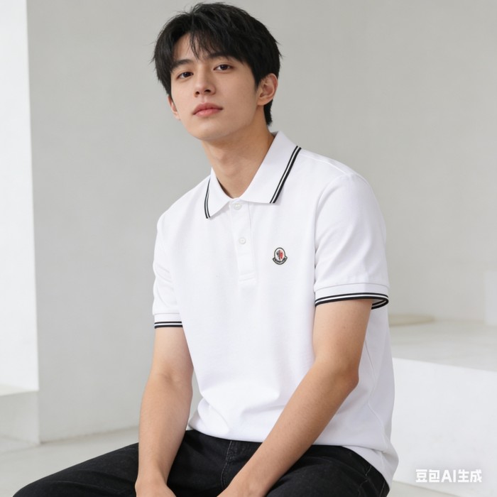 Moncler Logo Patch Polo Shirt