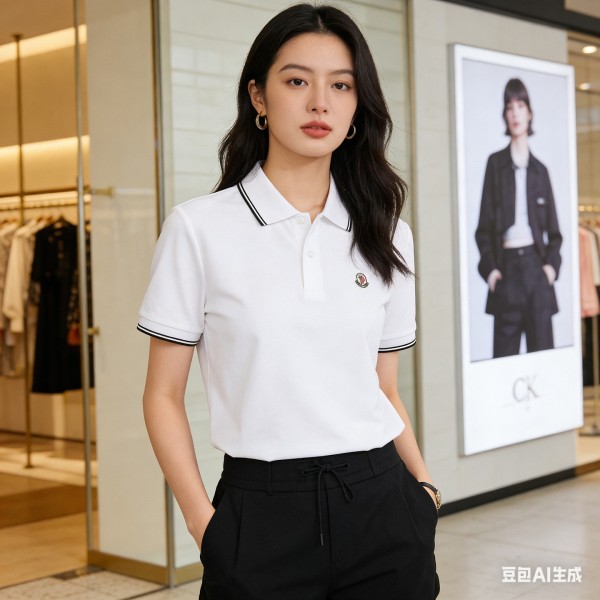 Moncler Logo Patch Polo Shirt