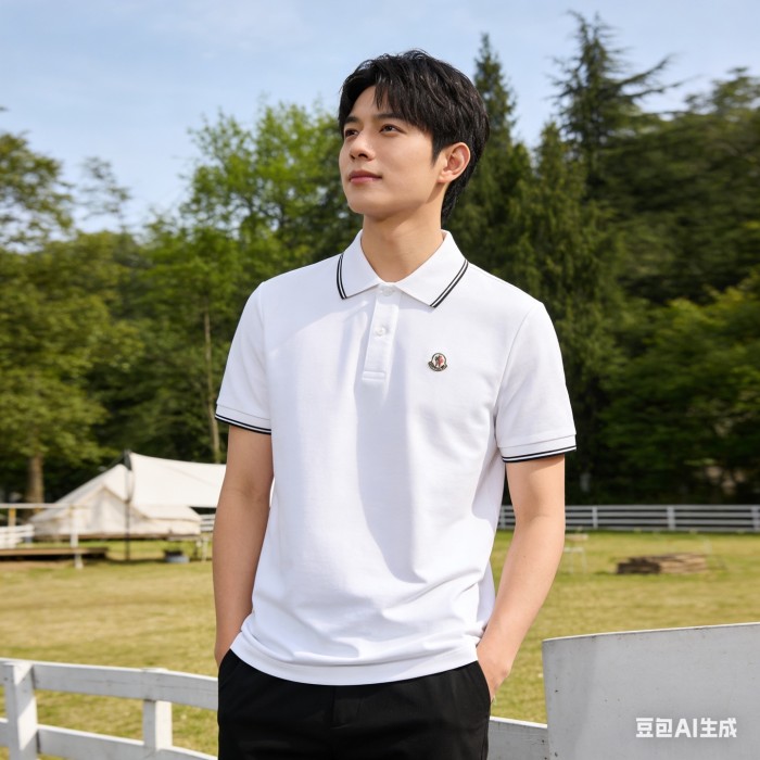 Moncler Logo Patch Polo Shirt