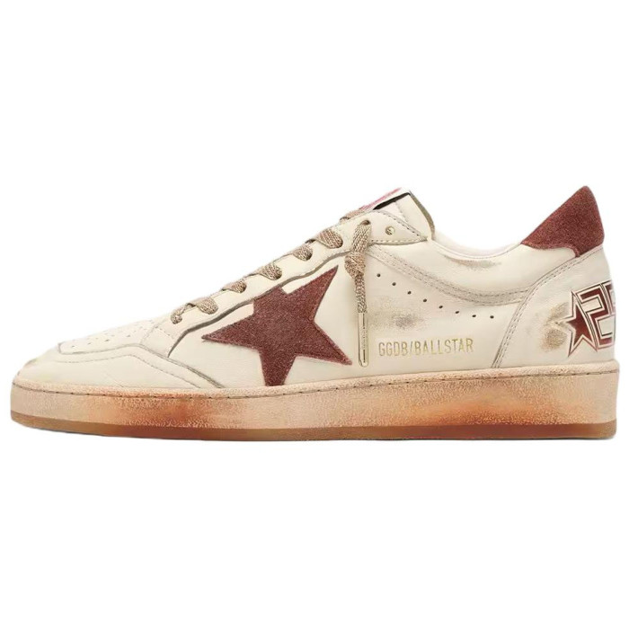 Golden Goose Ball Star Skateboard Shoes Women's Low Top Red