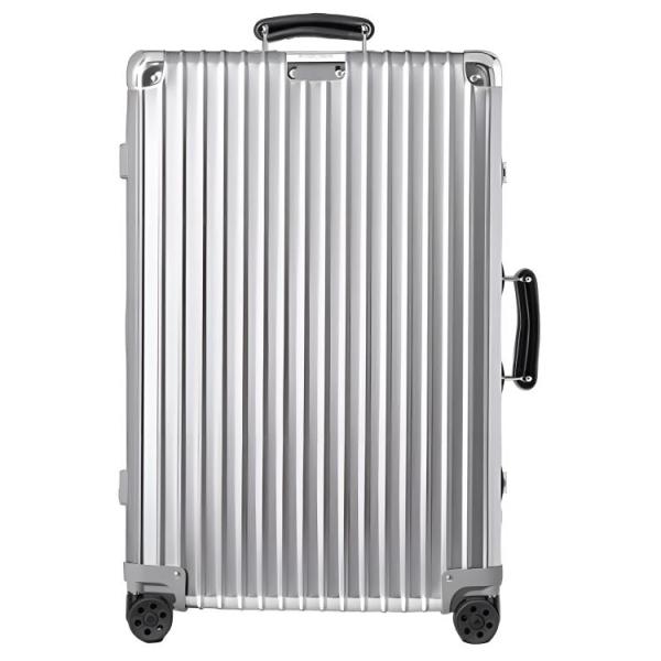 RIMOWA Classic Aluminum Magnesium Alloy Shipping Box, Luggage, Checked Baggage 26 Inch Unisex Silver L47.5*W26*H71cm