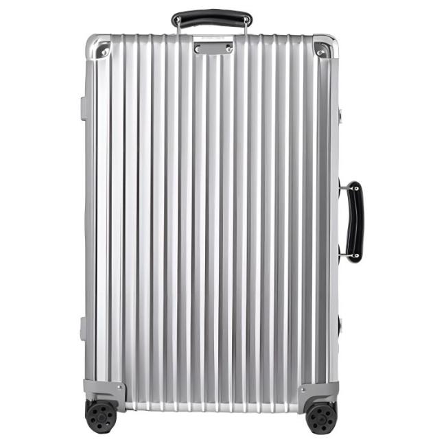RIMOWA Classic Aluminum Magnesium Alloy Shipping Box, Luggage, Checked Baggage 26 Inch Unisex Silver L47.5*W26*H71cm