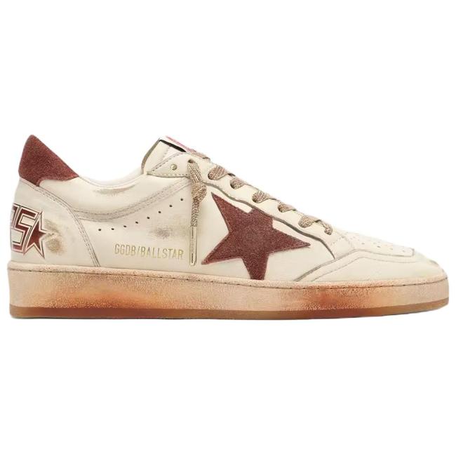 Golden Goose Ball Star Skateboard Shoes Women's Low Top Red