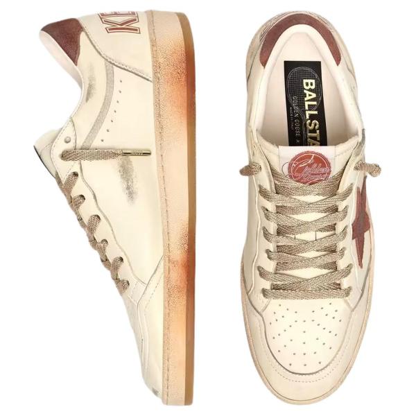 Golden Goose Ball Star Skateboard Shoes Women's Low Top Red