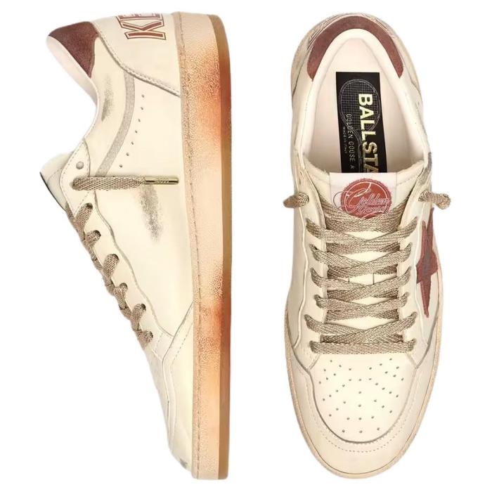 Golden Goose Ball Star Skateboard Shoes Women's Low Top Red