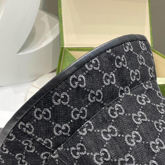 GUCCI Cotton, Synthetic Fiber Bucket Hats Unisex Black