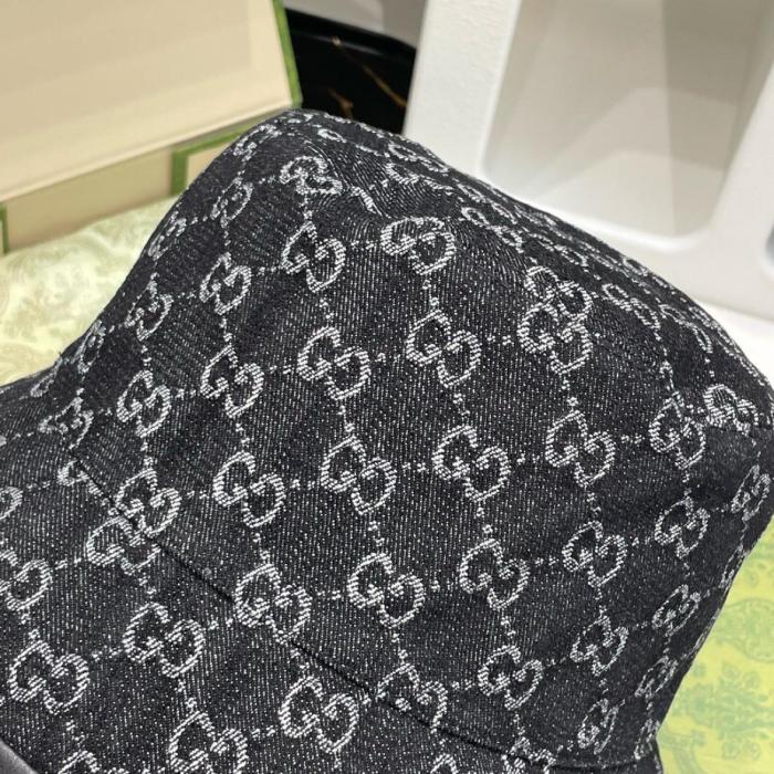 GUCCI Cotton, Synthetic Fiber Bucket Hats Unisex Black