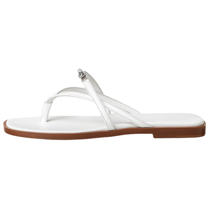 HERMES Flip Flops 0.6cm Women's White