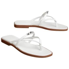 HERMES Flip Flops 0.6cm Women's White