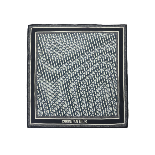 DIOR Scarves Unisex Gray 90*90cm