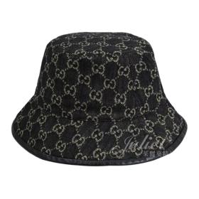 GUCCI Cotton, Synthetic Fiber Bucket Hats Unisex Black