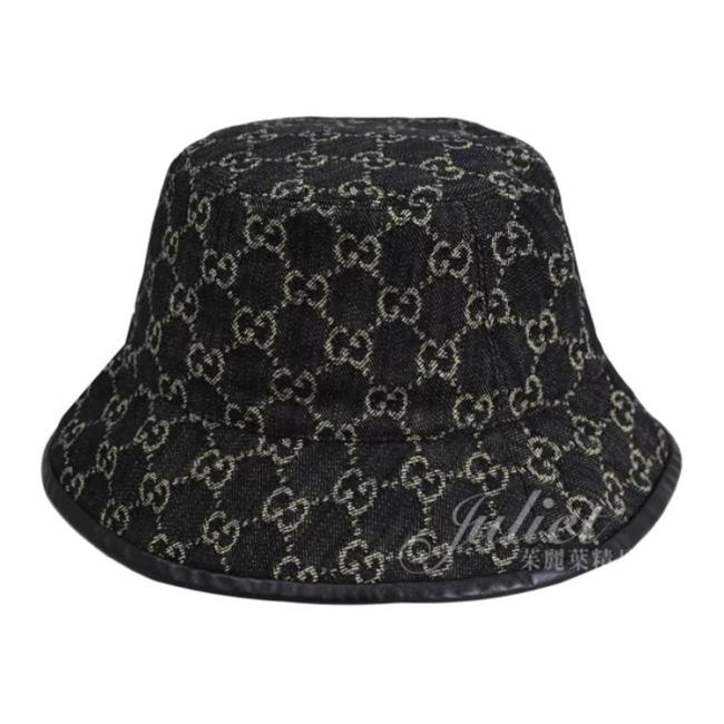 GUCCI Cotton, Synthetic Fiber Bucket Hats Unisex Black