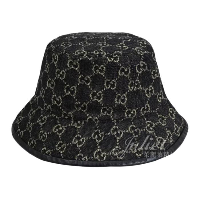 GUCCI Cotton, Synthetic Fiber Bucket Hats Unisex Black