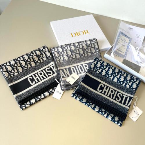 DIOR Scarves Unisex Gray 90*90cm