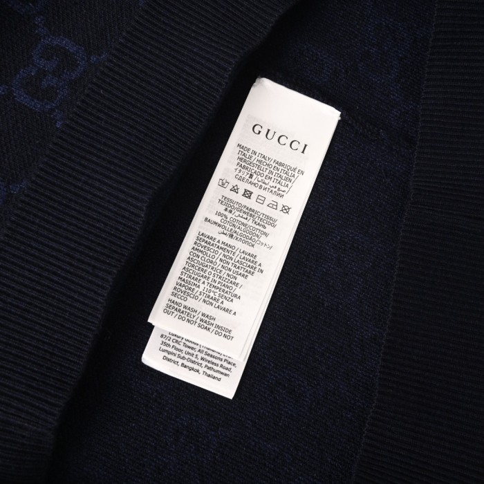 Gucci Gg Supreme Cotton Silk Polo Shirt