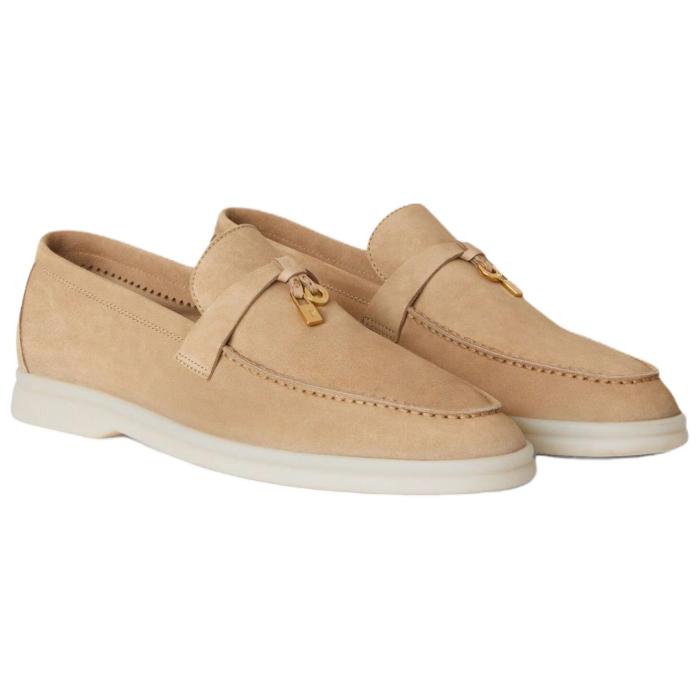 Loro Piana Suede Casual Shoes Sandstone