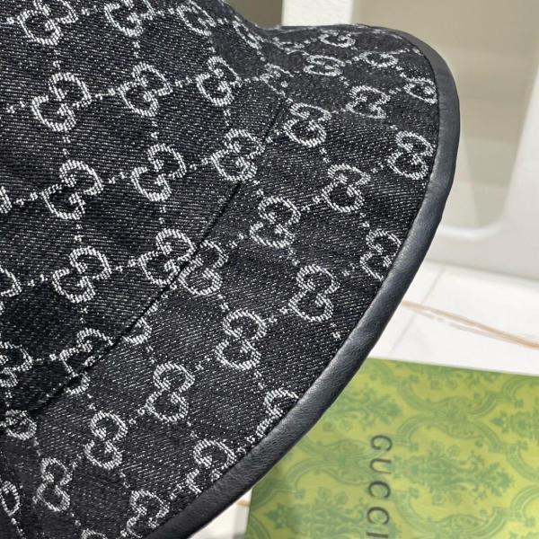 GUCCI Cotton, Synthetic Fiber Bucket Hats Unisex Black