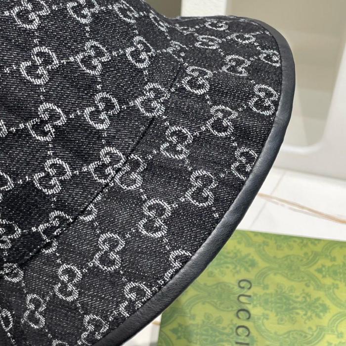 GUCCI Cotton, Synthetic Fiber Bucket Hats Unisex Black