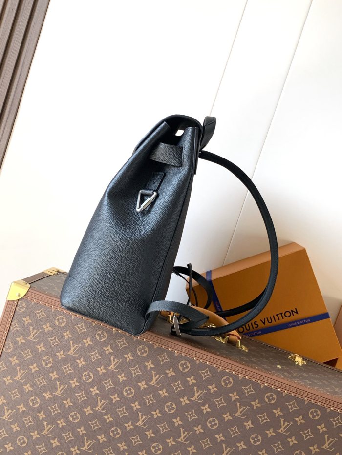 LOUIS VUITTON Steamer Touch Cow Leather Backpack Men's Black M27063 L31cm W15.5cm H39cm