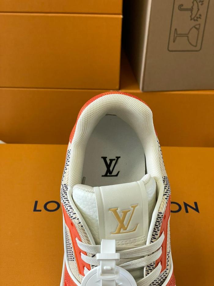 Louis Vuitton LV Trainer Damier White Orange