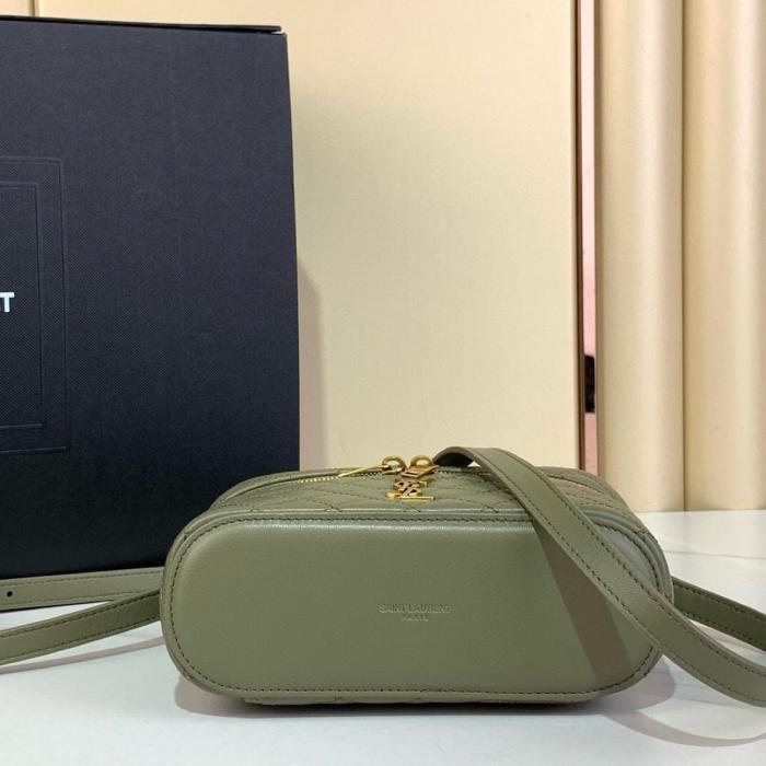 SAINT LAURENT GABY Sheepskin Shoulder Bag, Handbag Small Women's Dark Moss Green 766731-1EL07-3798 L18cm W6.5cm H11cm