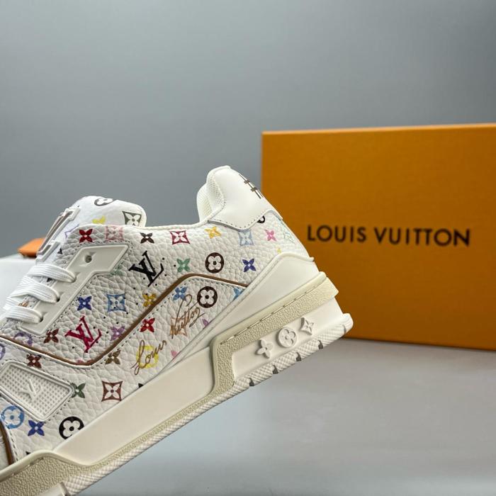 Louis Vuitton LV Trainer Takashi Murakami White