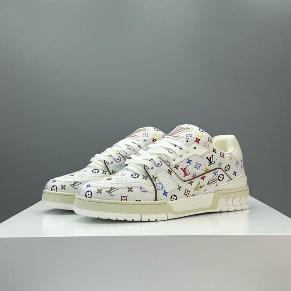 Louis Vuitton LV Trainer Takashi Murakami White