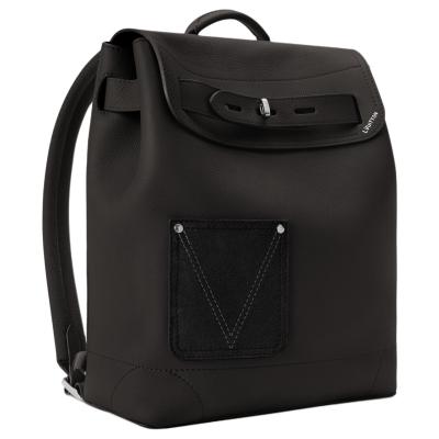LOUIS VUITTON Steamer Touch Cow Leather Backpack Men's Black M27063 L31cm W15.5cm H39cm