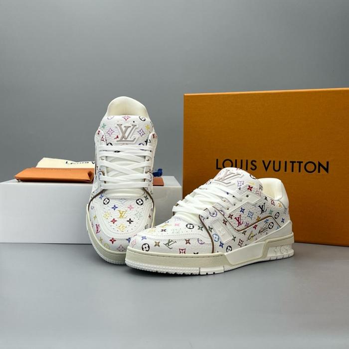 Louis Vuitton LV Trainer Takashi Murakami White
