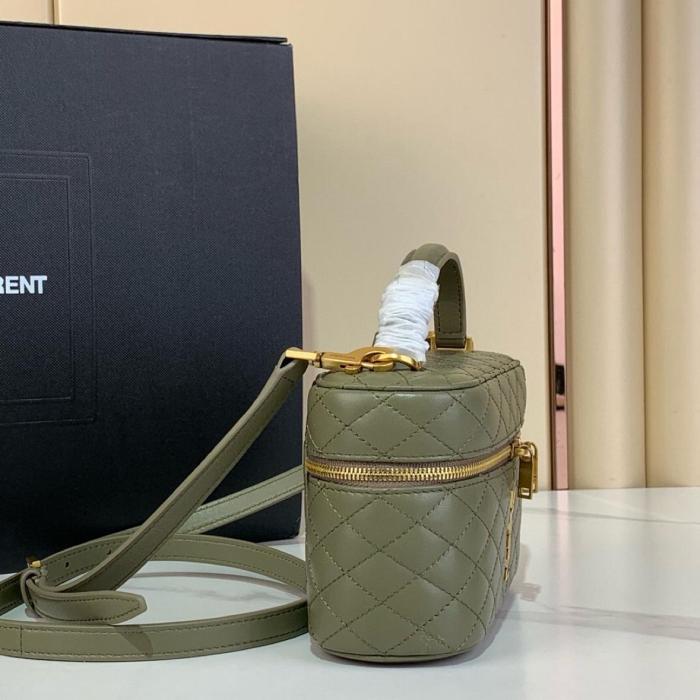 SAINT LAURENT GABY Sheepskin Shoulder Bag, Handbag Small Women's Dark Moss Green 766731-1EL07-3798 L18cm W6.5cm H11cm