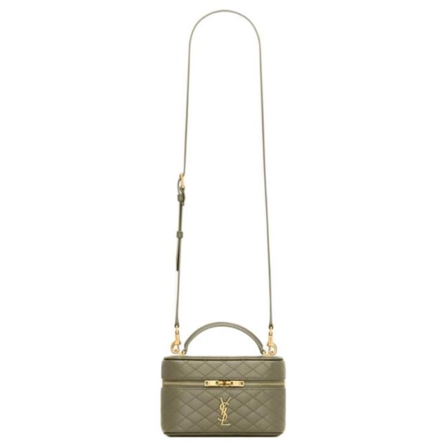 SAINT LAURENT GABY Sheepskin Shoulder Bag, Handbag Small Women's Dark Moss Green 766731-1EL07-3798 L18cm W6.5cm H11cm