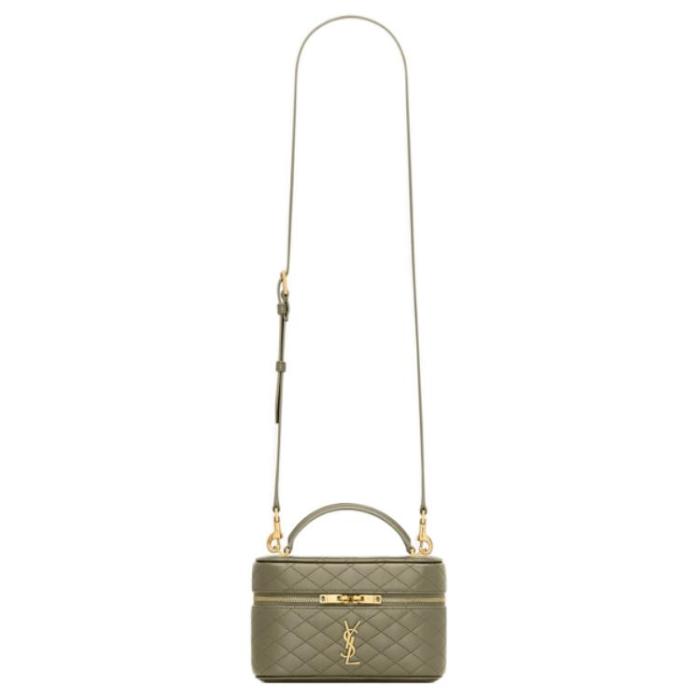 SAINT LAURENT GABY Sheepskin Shoulder Bag, Handbag Small Women's Dark Moss Green 766731-1EL07-3798 L18cm W6.5cm H11cm