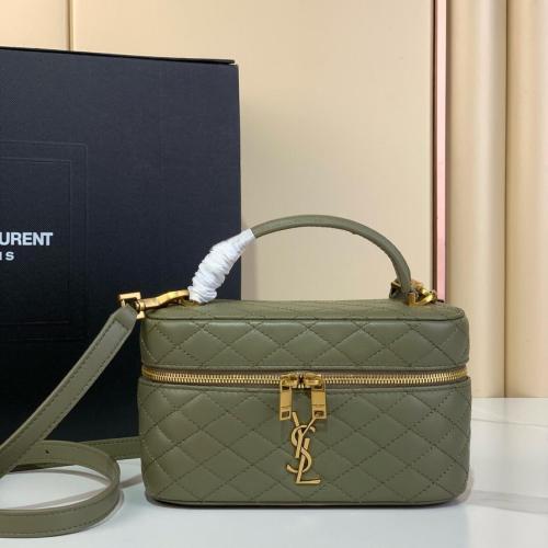 SAINT LAURENT GABY Sheepskin Shoulder Bag, Handbag Small Women's Dark Moss Green 766731-1EL07-3798 L18cm W6.5cm H11cm