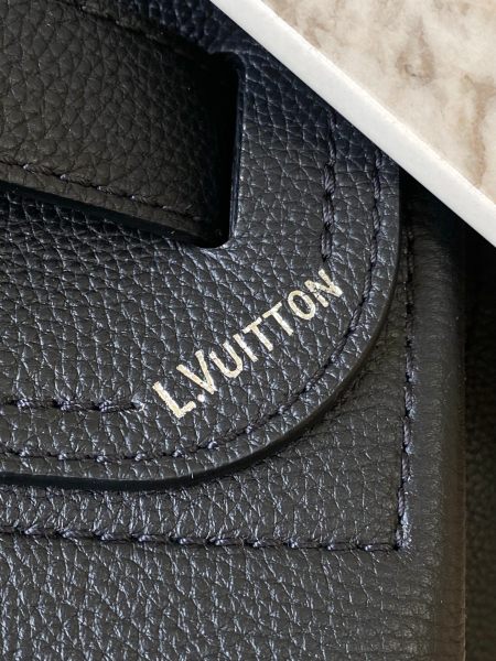 LOUIS VUITTON Steamer Calfskin One Shoulder Handbag Medium Men's Black M27061 L33cm W14cm H32cm