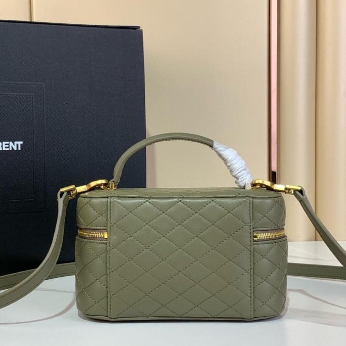 SAINT LAURENT GABY Sheepskin Shoulder Bag, Handbag Small Women's Dark Moss Green 766731-1EL07-3798 L18cm W6.5cm H11cm