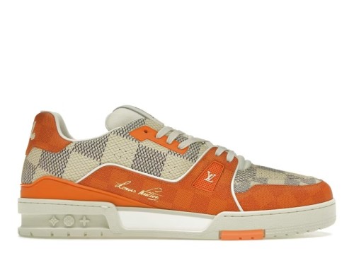 Louis Vuitton LV Trainer Damier White Orange