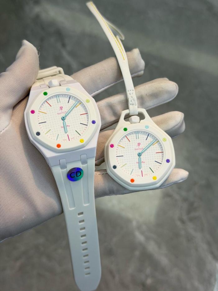 Swatch x Audemars Piguet AP Bioceramic Royal Pop Huit Blanc