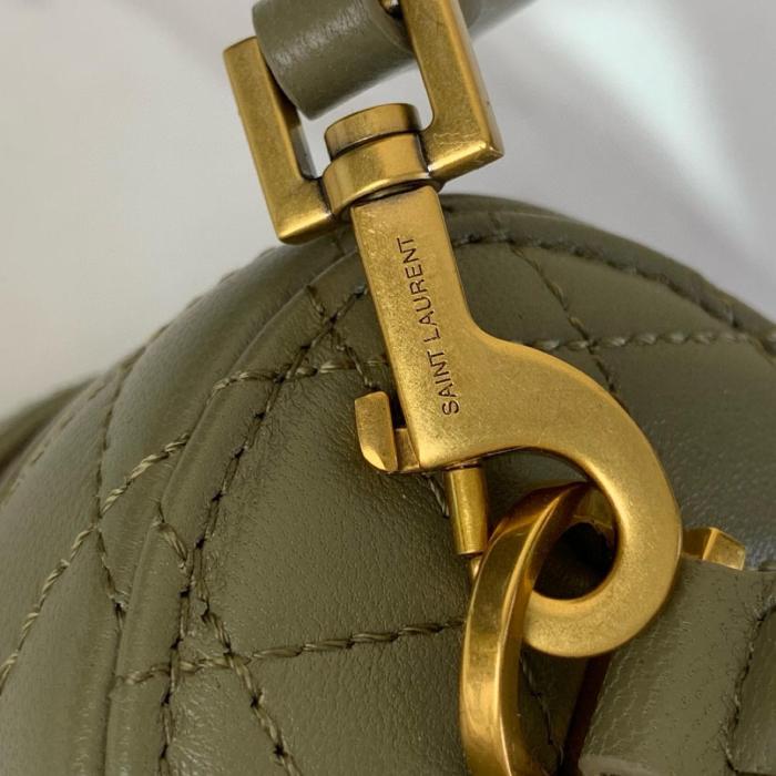 SAINT LAURENT GABY Sheepskin Shoulder Bag, Handbag Small Women's Dark Moss Green 766731-1EL07-3798 L18cm W6.5cm H11cm