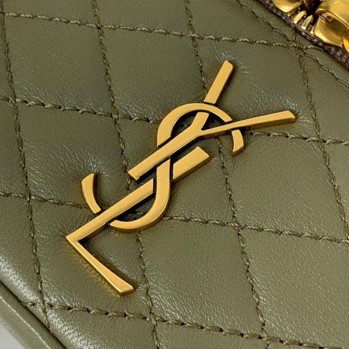 SAINT LAURENT GABY Sheepskin Shoulder Bag, Handbag Small Women's Dark Moss Green 766731-1EL07-3798 L18cm W6.5cm H11cm