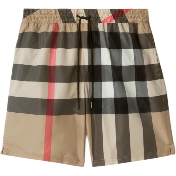 Burberry Checked Drawstring Swim Shorts