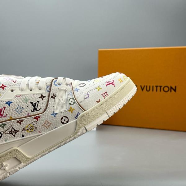 Louis Vuitton LV Trainer Takashi Murakami White
