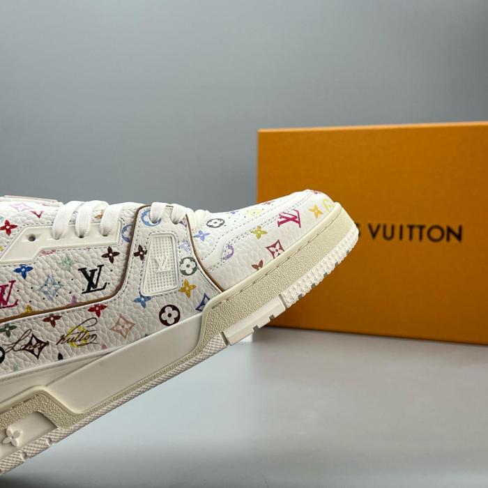 Louis Vuitton LV Trainer Takashi Murakami White